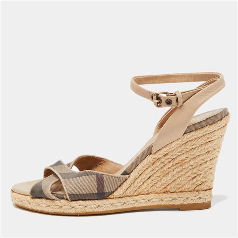 burberry nova check espadrille wedges|Burberry .